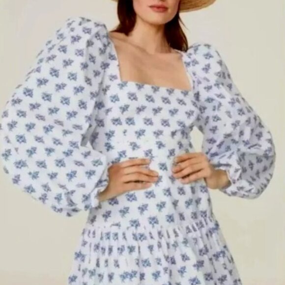 Caroline Constas Blue Julian Dress - NWT! - Picture 2 of 6